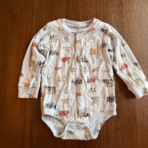 Carhartt Kids Farm Print Bodysuit - light blue
